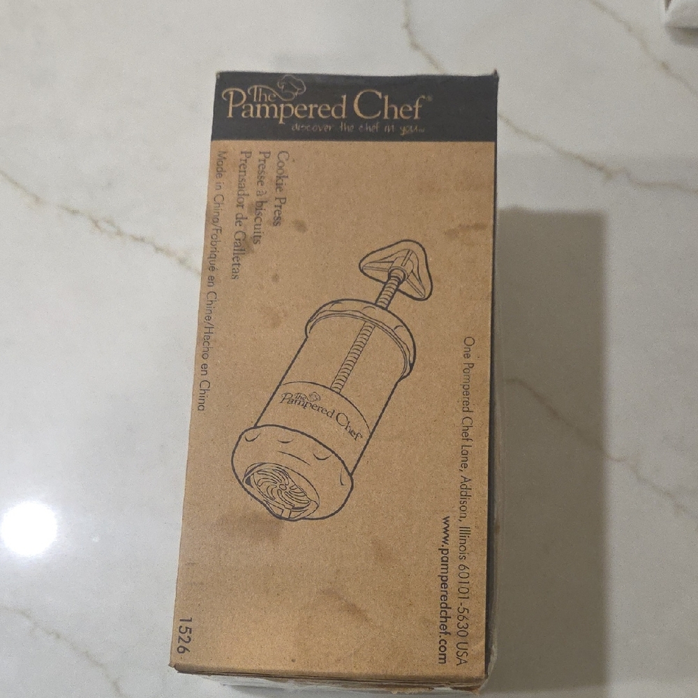 Pampered Chef Cookie Press in Brown Box